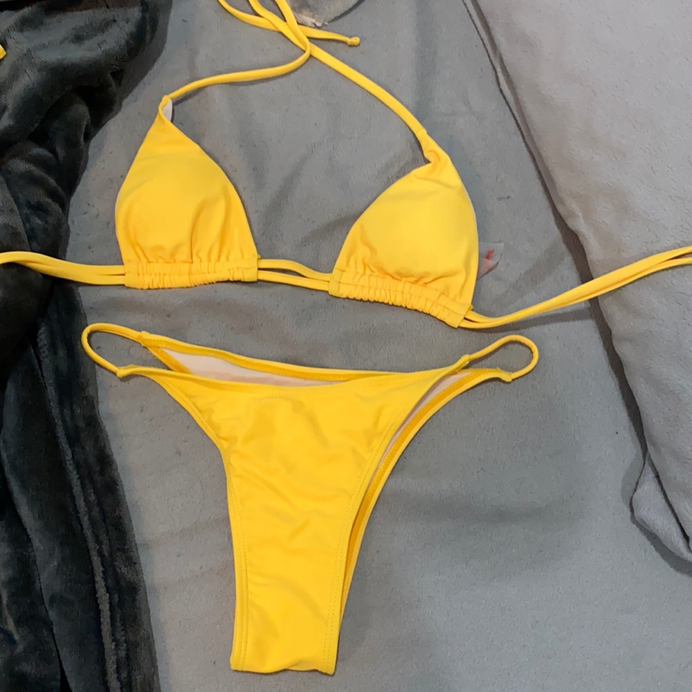 yellow bikini